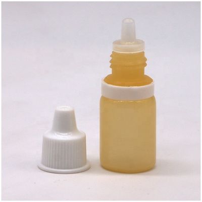 LDPE Plastica Bianca Vuota Squeezable Eye Liquid Dropper Bottle con tappi a prova di manomissione 10mL