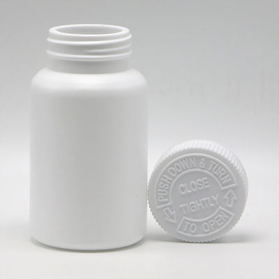 Logo personalizzato Accettabile 225ml HDPE Drug Safe Riempire Bottiglia Bianca di Plastica con Cappuccio CRC