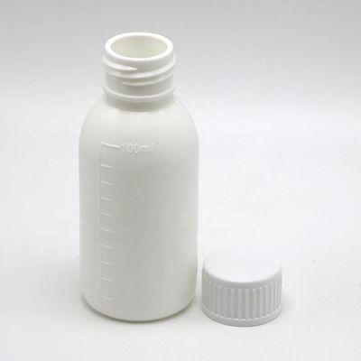 30 mL/50 mL/100 mL PP Bottiglia di medicinali liquidi bianchi con corpo a scala e serigrafia