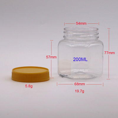 200 ml PET Octagon Food Jar per Noci Noci bottiglia di plastica a colori personalizzabili