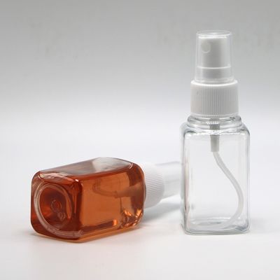 Bottine a prova di perdite di disinfettante per mani trasparenti con capacità di 30 ml e sfera di spruzzo di nebbia fine