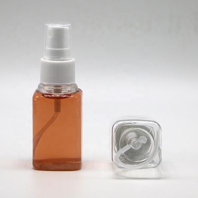 Bottine a prova di perdite di disinfettante per mani trasparenti con capacità di 30 ml e sfera di spruzzo di nebbia fine