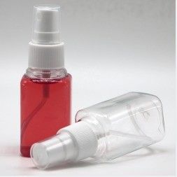 Bottine a prova di perdite di disinfettante per mani trasparenti con capacità di 30 ml e sfera di spruzzo di nebbia fine