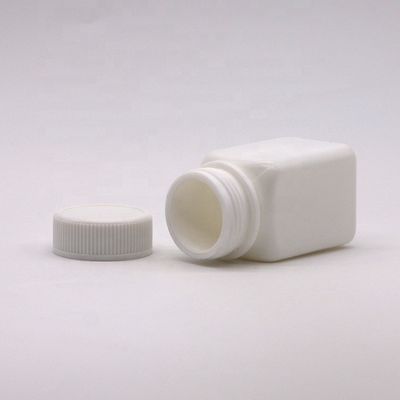 Bottiglia di plastica quadrata sterile in HDPE da 50cc di piccola capacità con tappo a vite personalizzato