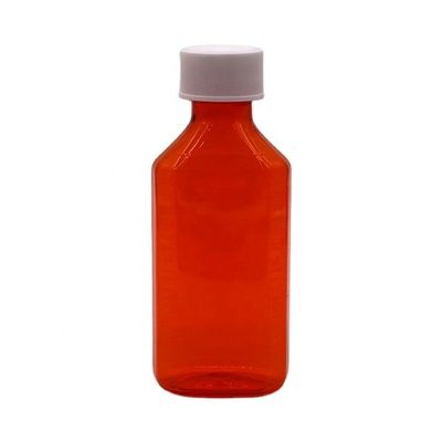 100 ml PET Ambror/Arancia Aphel Cough Syrup Bottiglia per liquidi orali con tappo CRC e sigillo termico