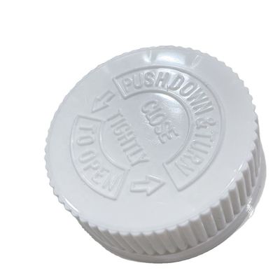 Capo a vite di plastica da 38 mm resistente ai bambini Capo per bottiglie di plastica a prezzi accessibili