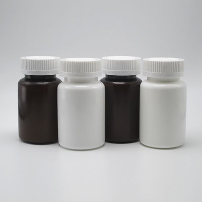 4OZ 120ML HDPE Bianco Nero Bottiglia di medicina di plastica vuota per pillole Vitamina Capsula Made