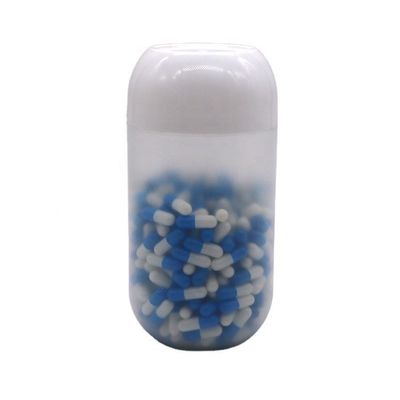 Bottone di plastica per la conservazione degli alimenti a forma di capsula di 500 ml PP personalizzato con tappo a vite