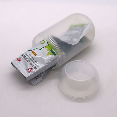 Bottone di plastica per la conservazione degli alimenti a forma di capsula di 500 ml PP personalizzato con tappo a vite