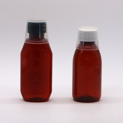 CONTENITORE OVALE AMBER 120 ml con cappuccio di sicurezza per bambini e sciroppo d'acero