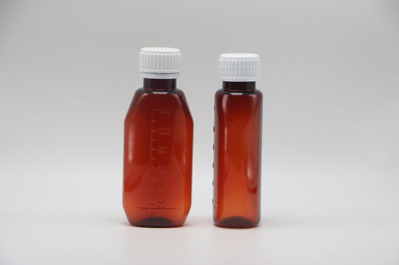 CONTENITORE OVALE AMBER 120 ml con cappuccio di sicurezza per bambini e sciroppo d'acero