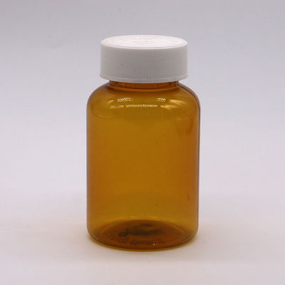 Bottiglia di plastica in PET Amber da 180 ml con tappo a vite CRC per capsule compresse 6OZ/180ML