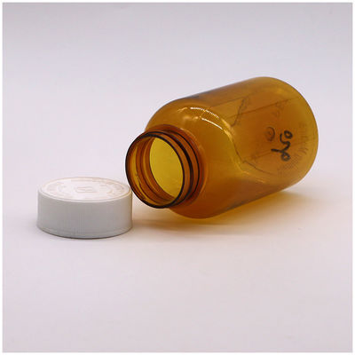 Bottiglia di plastica in PET Amber da 180 ml con tappo a vite CRC per capsule compresse 6OZ/180ML