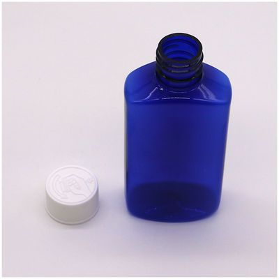 Materiale di base PET 120ML Quadrato Seroop per tosse sterile Bottiglia per liquidi orali Capo di sicurezza per bambini