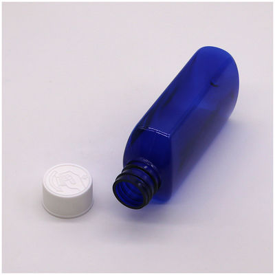 Materiale di base PET 120ML Quadrato Seroop per tosse sterile Bottiglia per liquidi orali Capo di sicurezza per bambini