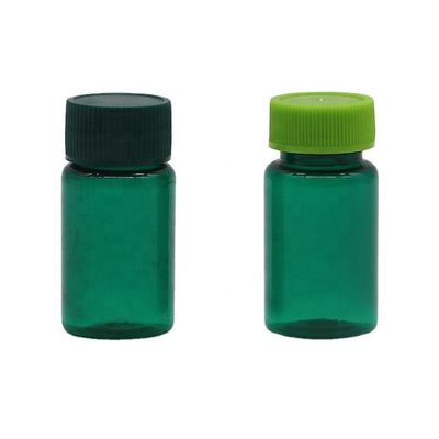 20ML/CC flaconcini trasparenti di plastica in PET con tappi a colori personalizzati e di forma rotonda