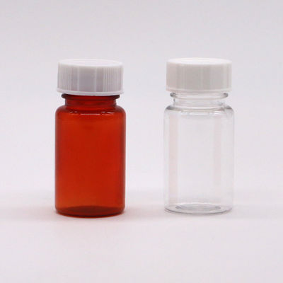 Materiale del colletto PET 15 ml Bottiglia di plastica a forma rotonda per il deposito di capsule solide compresse
