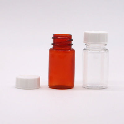 Materiale del colletto PET 15 ml Bottiglia di plastica a forma rotonda per il deposito di capsule solide compresse