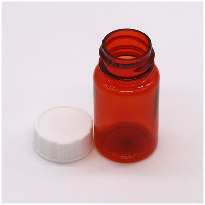 Materiale del colletto PET 15 ml Bottiglia di plastica a forma rotonda per il deposito di capsule solide compresse