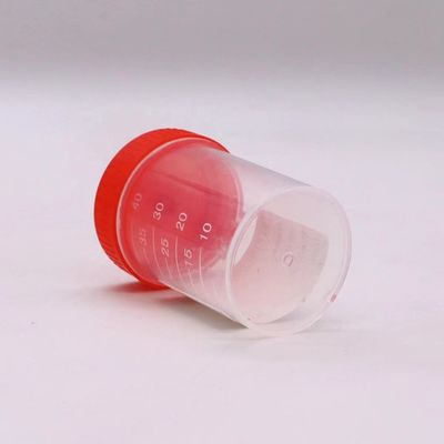 Coppa di raccolta di feci di plastica in PP da 50 ml/60 ml per la bottiglia di campionamento nelle forniture di laboratorio