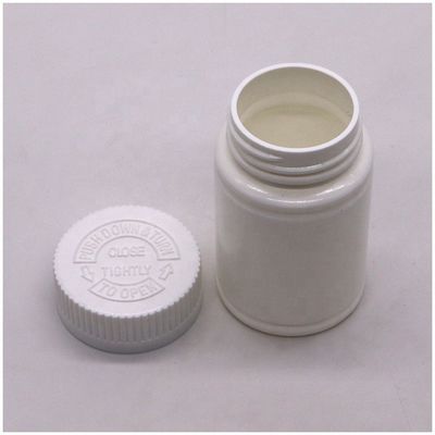Capo a prova di bambino 70ML Bottiglia di plastica PE per farmaci/farmaci/tablette/integratori alimentari