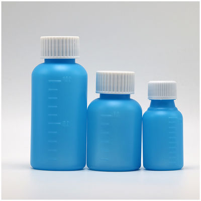100 ml PET Ambror/Azurro Acero Sciroppo per la tosse Bottiglia per liquidi orali con tappo CRC e sigillo termico