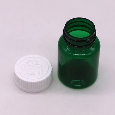 50cc 32mm Collo PET Bottiglie di pillole di plastica Viole capsule con cappuccio a prova di bambino Materiale di base PET
