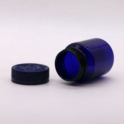 Bottiglia di pillole in PET da 120 ml con tappo di sicurezza da spingere verso il basso e girare Contenitore flaconcino farmacia
