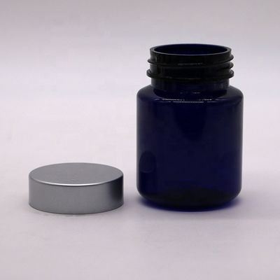 Bottiglia di pillole in PET da 120 ml con tappo di sicurezza da spingere verso il basso e girare Contenitore flaconcino farmacia