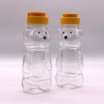 200ml PET Bear Plastic Honey Jars per alimenti e bottiglia creativa portatile per studenti