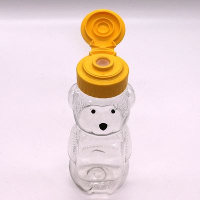 200ml PET Bear Plastic Honey Jars per alimenti e bottiglia creativa portatile per studenti