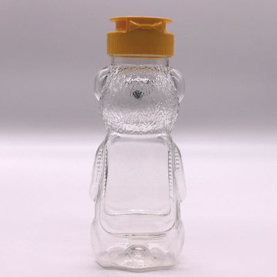 200ml PET Bear Plastic Honey Jars per alimenti e bottiglia creativa portatile per studenti