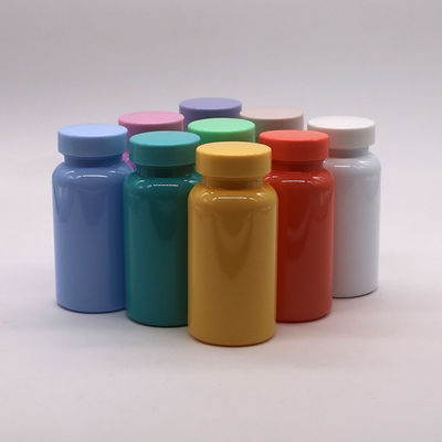 Bottiglia di compresse in PET da 150 ml in vari colori personalizzabili per la medicina solida orale