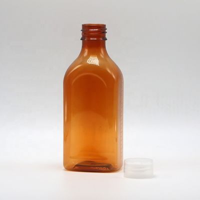 Cappuccio a vite 240 ml PET liquido orale bottiglia piatta quadrata per la sicurezza dei bambini e liquidi medici