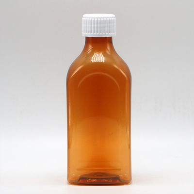 Cappuccio a vite 240 ml PET liquido orale bottiglia piatta quadrata per la sicurezza dei bambini e liquidi medici