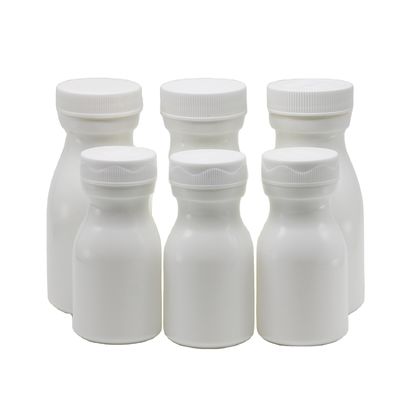 Bottiglia di plastica HDPE bianca da 60 ml per il comodo deposito di compresse e capsule solide