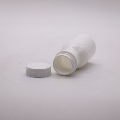 Bottiglia di plastica HDPE bianca da 60 ml per il comodo deposito di compresse e capsule solide