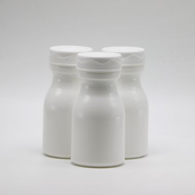 Bottiglia di plastica HDPE bianca da 60 ml per il comodo deposito di compresse e capsule solide