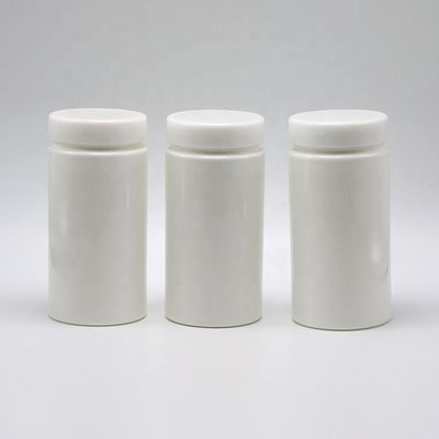 Bottiglie per farmacia in forma di cilindro dritto in plastica PE da 200 ml con coperchio in alluminio