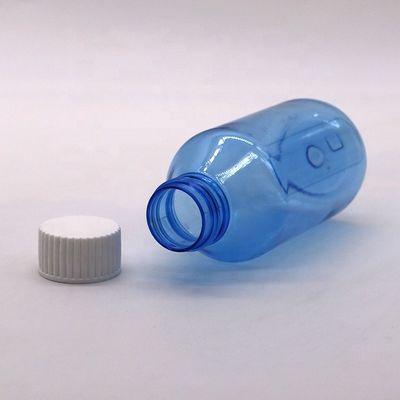 Bottiglia PET per sciroppo per tosse di grado farmaceutico con tappo a vite e logo personalizzato