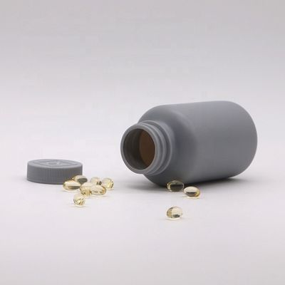 Bottiglia di plastica grigia d'argento di 200 ml di HDPE opaca per imballaggi di medicinali solidi personalizzabili