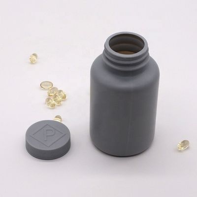 Bottiglia di plastica grigia d'argento di 200 ml di HDPE opaca per imballaggi di medicinali solidi personalizzabili