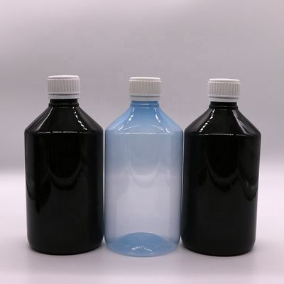 500 ml/16.9 oz PET Bottiglia di sciroppo di plastica supplemento liquido contenitore di medicina con coperchio