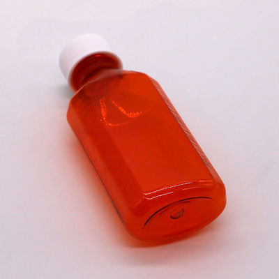 100cc PET Amber/ Orange Maple Cough Syrup Bottiglia per liquidi orali con tappo CRC e sigillo termico