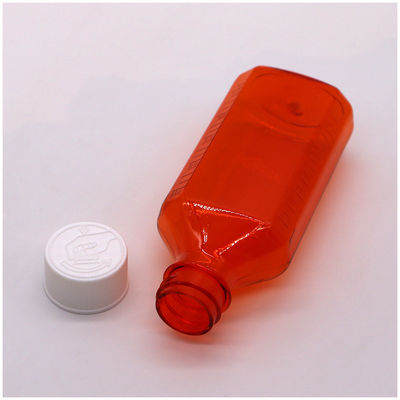 100cc PET Amber/ Orange Maple Cough Syrup Bottiglia per liquidi orali con tappo CRC e sigillo termico