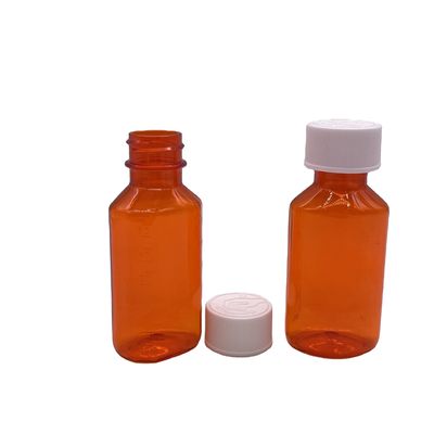 Bottiglia liquida per medicinali in plastica PET da 60 ml con tappo a prova di bambino e stampa a schermo