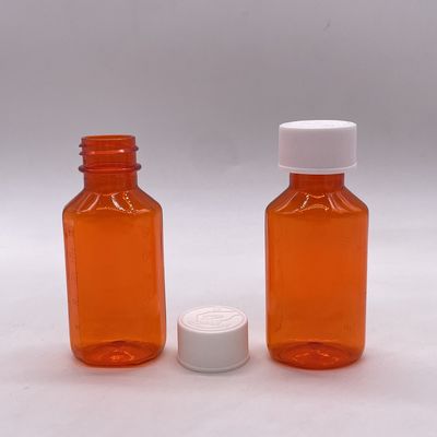 Bottiglia liquida per medicinali in plastica PET da 60 ml con tappo a prova di bambino e stampa a schermo