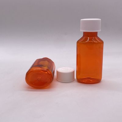 Bottiglia liquida per medicinali in plastica PET da 60 ml con tappo a prova di bambino e stampa a schermo