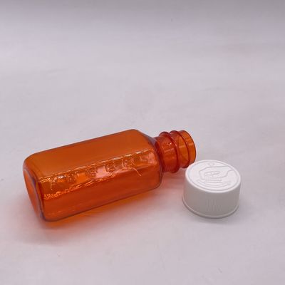 Bottiglia liquida per medicinali in plastica PET da 60 ml con tappo a prova di bambino e stampa a schermo