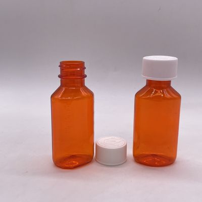Bottiglia liquida per medicinali in plastica PET da 60 ml con tappo a prova di bambino e stampa a schermo
